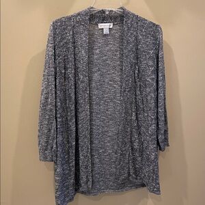 Christopher & Banks Charcoal Knit Cardigan